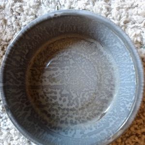 Vintage Small Gray Graniteware Bowl